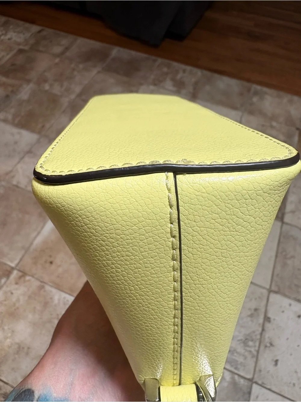 Kate Spade New York saffiano leather crossbody bag yellow